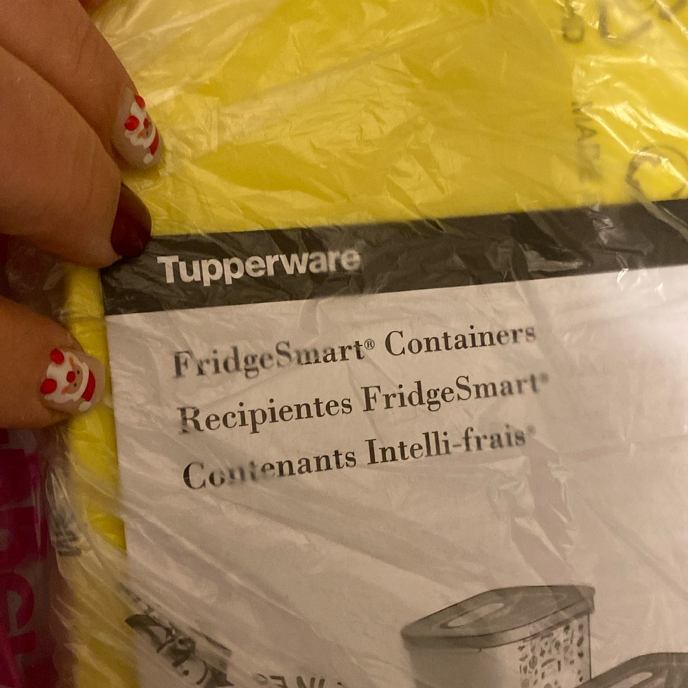 New in package, Tupperware fridge, smart large container with yellow lid